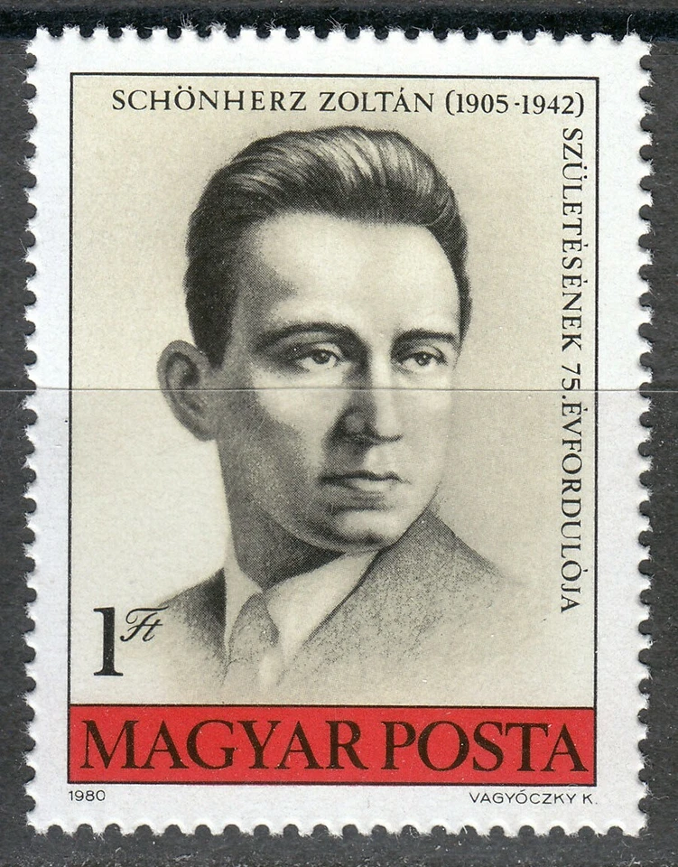 Hungary 1980 MNH Mi 3444 Sc 2652 Zoltan Schonherz.Anti-fascist.Resistence.WW2 ** - Image 1 of 1