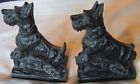 Vtg Scottie Dog Bookends~Syroco~1940s-50s~Metal Base~6 1/2 x 5 Inches~Black