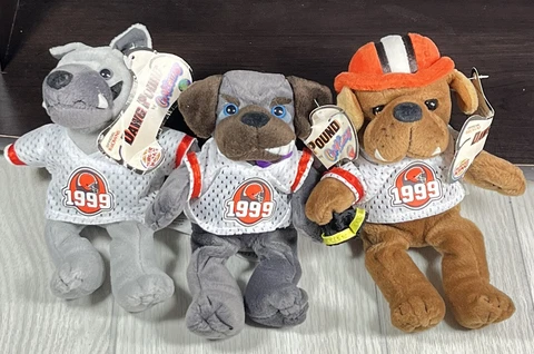 Vtg Burger King Cleveland Browns Dawg Pound Plush Lot of 3 Cool Beans 1999 Cover