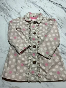 Chaqueta a lunares genuina para niños Oshkosh para niñas pequeñas talla 4T beige/rosa/marfil - Imagen 1 de 9