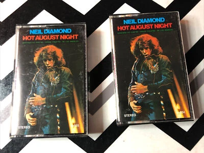 NEIL DIAMOND HOT AUGUST NIGHT 2 CASSETTE TAPE SET PORTUGAL  MCA  ORIGINAL - Image 1 of 4