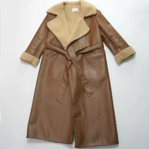 Gabardina envolvente de jerez sintético roble + fuerte - exterior de cuero vegano - pequeña para mujer - Imagen 1 de 17