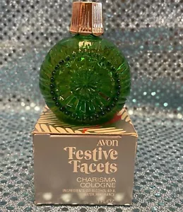 Avon Charisma Cologne, 1oz in Box, Festive Facets Christmas Ornament Shape, NOS - Picture 1 of 1