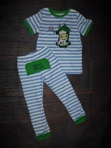 NEW Boutique Cow Pasture Bedtime Boys Short Sleeve Pajamas - Picture 1 of 4