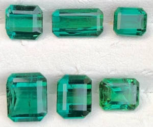 10Ct Natural Faceted Cut Bluish Green Tourmaline loose gemstone From Afghanistan - Picture 1 of 12