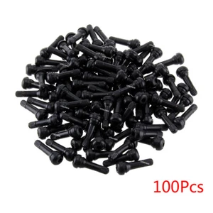 Qty100 Universal Snap-In Tubeless Tire Wheel Valve Stems Medium Rubber Kit TR414 - Picture 1 of 8