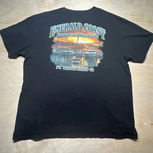 Harley Davidson Emerald Coast Ft Walton Florida FVtg T shirt Men's XL Black - Picture 1 of 17
