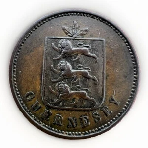 Guernsey, William IV, 4 Doubles, 1830, Soho, Bronze KM#2 10gr L0381 - Picture 1 of 2