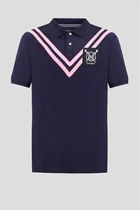 Hackett London Herren Poloshirt - Classic Rowing Club Style - Navy/Pink Stripes - Bild 1 von 4