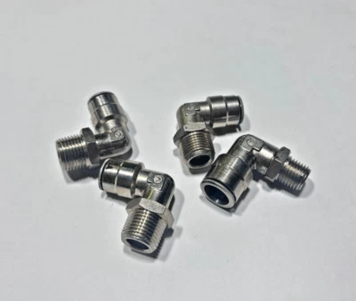 (4) 1169x6x6S W/HEAD 3/8" Tube x 3/8" NMPT Swivel MALE Elbow Push-to-Connect - Image 1 of 4