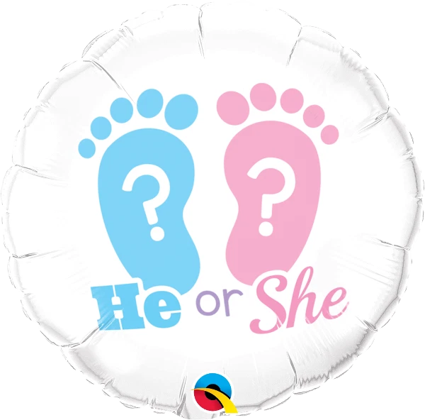 ¿Él o ella? Huellas 18 pulgadas/46 cm #17076 Revelar género Foto 1 de 1