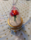 Boîte à bijoux musicaux Disney Beauty & The Bête Enchanted Rose Dôme Illuminer 9 pouces.