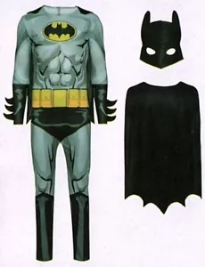 Batman Kostüm Fledermaus grau Gr. M (48/50) 3-tlg. Fasching Karneval Verkleidet - Bild 1 von 1