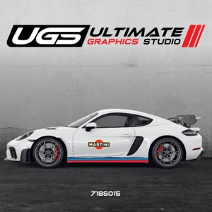 Porsche Martini Racing Door & Skirt Graphics - Cayman - Foto 1 di 8