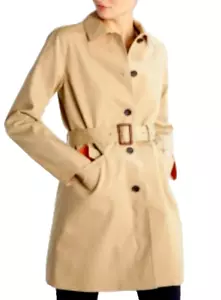 NEU MICHAEL KORS BRAUN BEIGE BAUMWOLLE GÜRTEL TRENCHCOAT JACKE GRÖSSE XL $ 295 - Bild 1 von 5