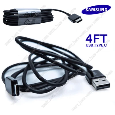Cable cargador rápido tipo C de 4 pies para Samsung Galaxy S24 S23 S22 S21 S20 S10 S9 Foto 1 de 4