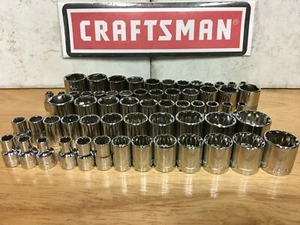 JUEGO DE ENCHUFES CRAFTSMAN 3/8" SAE O MÉTRICA POCO PROFUNDA 6/12 PT UNIVERSAL TU ELECCIÓN - Imagen 1 de 9