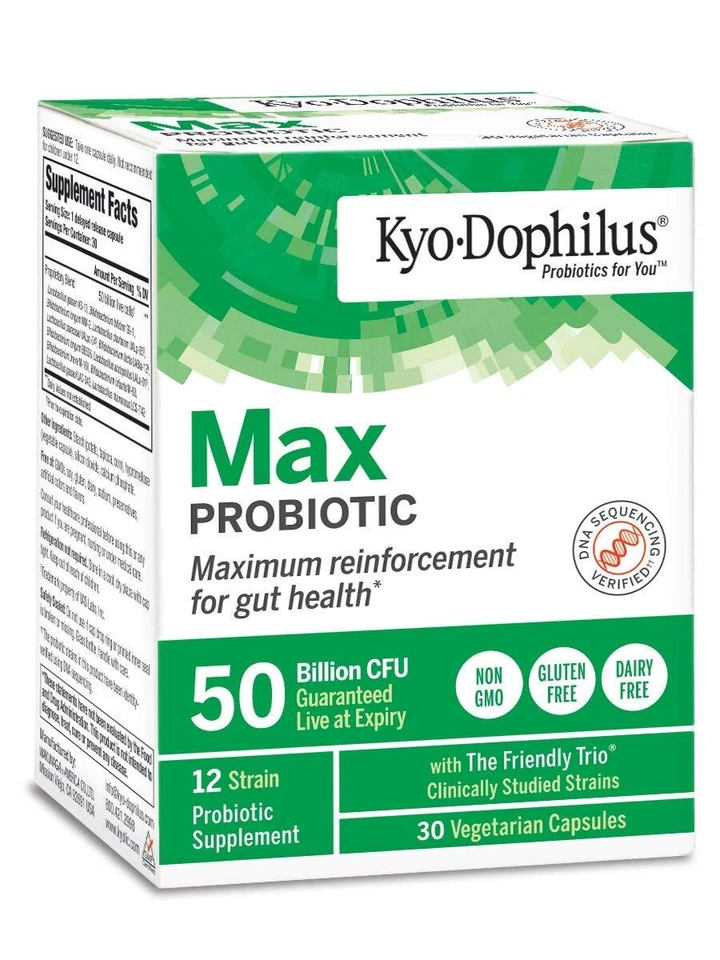 Probióticos Kyo-Dophilus Max 30 cápsulas vegetarianas Foto 1 de 4
