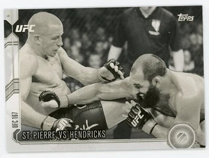 2015 Topps UFC Chronicles Georges St. Pierre Hendricks Black White #215 #/188 - Picture 1 of 1