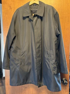 J Ferrar Mens Trench Rain Coat Zip Out Lining Black Size 42 Regular - Image 1 of 4