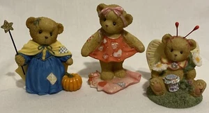 Cherished Teddies Avon Exclusives; Fairy Godmother, Butterfly Honey, & Valentine - Picture 1 of 13