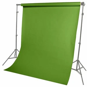 LENCARTA 1.35x10.0M Green Screen Background Photo Studio Seamless Paper Backdrop - Picture 1 of 9