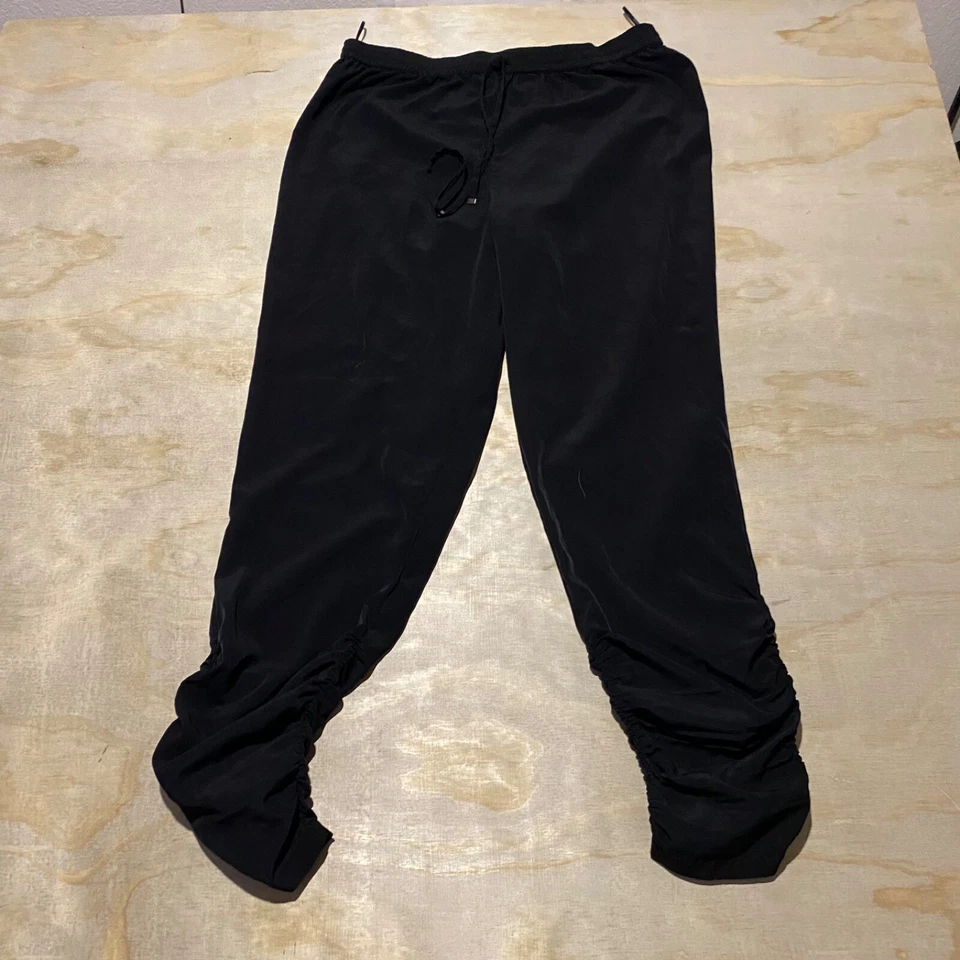 Kenneth Cole Reaction Womens Tapered Ruched Leg Jogger Pants Size Large Black - Image 1 of 4
