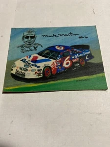 Mark Martin 6 PRINT W W Hoffert 2.5x3.5in Wood Tile NASCAR Valvoline Daytona - Picture 1 of 4
