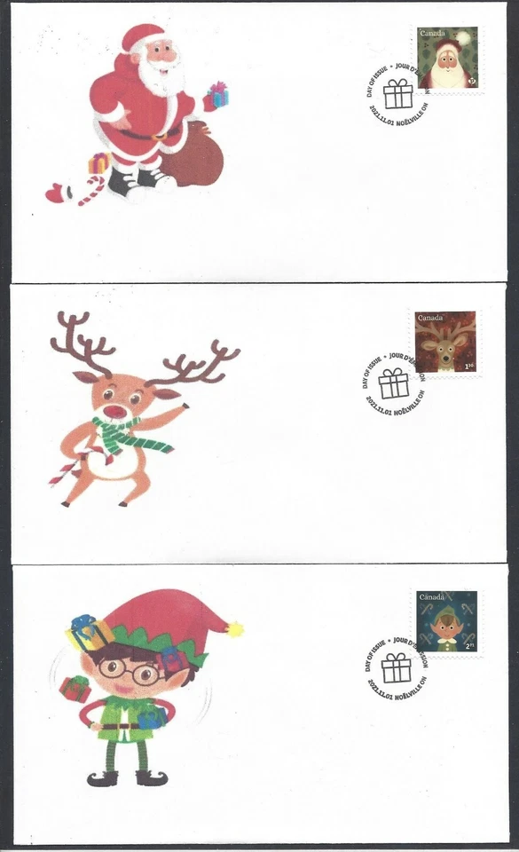 2021 Christmas Holiday Characters Limited FDCs with Booklets stamps  🎄🎋🎁 - Image 1 of 1