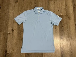 Camisa polo Peter Millar Summer Comfort para hombre mediana azul Bay Hill rendimiento de golf - Imagen 1 de 12