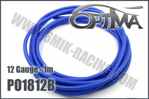 Optima Cavo 12AWG Blu (spessore 4,5mm) per 1:8 Buggy Elettrica (1mt) - PO1812B - Immagine 1 di 1