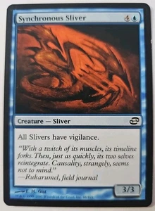 MTG Magic The Gathering Card Synchronous Sliver Creature Sliver Blue Planar Chao - Picture 1 of 2