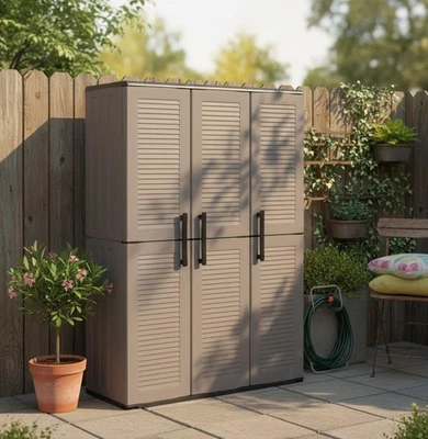 Armadio Da Esterno Bilzen, Mobile Outdoor, Armadio Balcone Multiuso, 100% Made i - Immagine 1 di 4