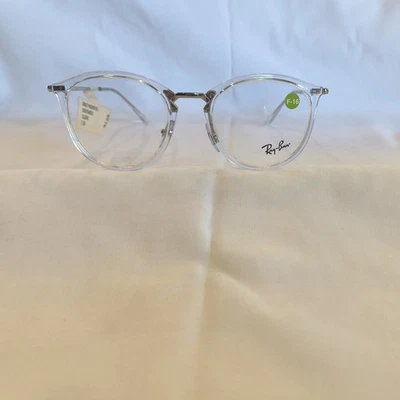 Ray Ban RB7140 Eyeglass Frames Round Phantos Eyewear Transparent 51-20 150mm - Image 1 of 4