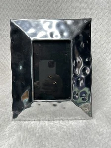 Ihi Cornice Portafoto Moderna Riflettente Tono Argento Lucido 4” X 6” - Foto 1 di 5