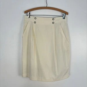 VTG OBR Womens 30" Waist Ivory Cream Pencil Skirt High Waist Quiet Luxury Office - Picture 1 of 5