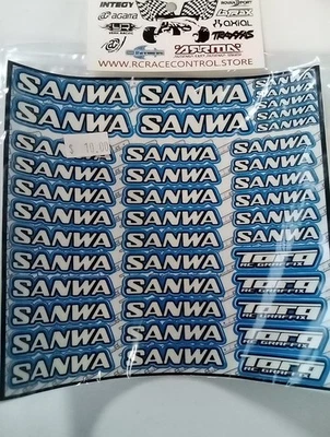Sanwa RC Logo Decals Sheet Blue - image 1 of 4