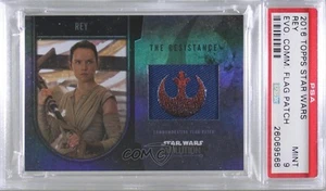 2016 Topps Star Wars Evolution Commemorative Flag /170 Rey PSA 9 MINT Patch 02v3 - Picture 1 of 3