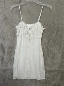 BCBGeneration White Mini Dress Womens Size 8 Babydoll Party Cocktail Graduations - Picture 1 of 13