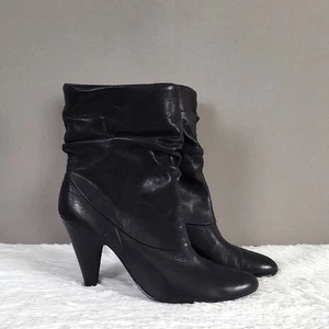 a.n.a New Approach schwarze halbhohe Lederstiefel mit Absatz, Größe 8,5 - Bild 1 von 10