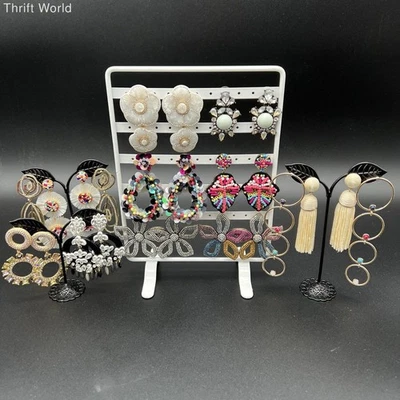 BaubleBar Statement Earrings Lot of 12 Pairs Colorful Beaded Tassel Rhinestone - Image 1 of 4