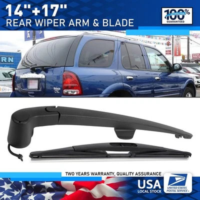 Nuevo limpiaparabrisas trasero premium negro y brazo tamaño 14"17" para GMC Envoy 2007-2009 Foto 1 de 4