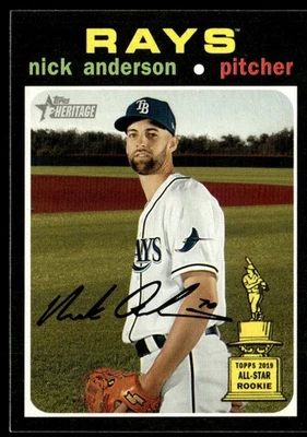 2020 Topps Heritage Nick Anderson Tampa Bay Rays #316 - Image 1 of 2