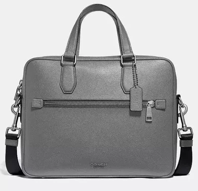 BOLSO COACH MALETÍN GRIS JASPEADO NUEVO  Foto 1 de 4