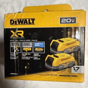 DEWALT DCBP034-2 20V POWERSTACK Compact Li-Ion Battery (Pack of 2) - Picture 1 of 1