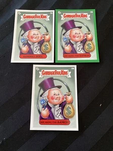 2020 Topps Garbage Pail Kids 17A BANKROLL JOEL+17B BREAKING THE BANKSY+17B Green - Imagen 1 de 7