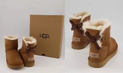 New  100% UGG Brand  1016501  Mini Bailey Bow II Women's Boots Shoes Chestnut - Image 1 of 4