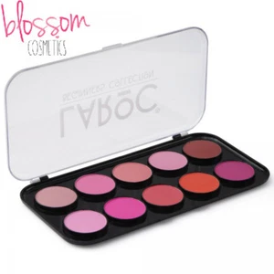 LaRoc 10 Shade Colour Blusher Contour Makeup Palette Kit Make Up Set - Imagen 1 de 3