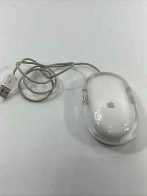 Genuine Apple Macintosh Pro Mouse M5769 White Solid USB Wired Optical - Image 1 of 4