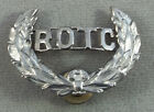 US Army ROTC Vintage Cap Badge Silver Finish Screwback Design Circa 1950's